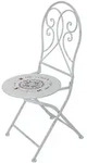 Deluke Gartenstuhl, Wei&szlig;, Metall, 42x94x50 cm, Gartenm&ouml;bel, Gartenst&uuml;hle,