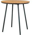 Beistelltisch Cleveland, Teak, Holz, Teakholz, Rundrohr, 70x74x70 cm, Wohnzimmer,
