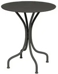Vente-Unique Gartentisch, Anthrazit, Metall, Uni, 2-Sitzer, Rund, 60x70x60 cm,