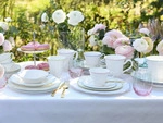 Creatable Kombiservice Florine Bunt, Lila, Wei&szlig;, Hellblau, Hellrosa, Limette,
