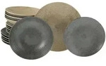 Creatable Tafelservice Catania, Anthrazit, Sand, Keramik, 18-teilig,