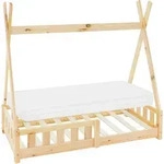 Ml-Design Kinderbett, Natur, Holz, Kiefer, Rechteckig, 70x140 cm, Kinder- &