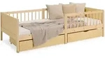 Homestyle4u Kinderbett, Natur, Holz, 90x200 cm, Kinder- & Jugendzimmer, Kinderm&ouml;bel,