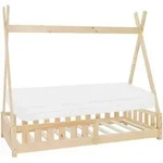 Ml-Design Kinderbett, Natur, Holz, Kiefer, Rechteckig, 80x160 cm, Kinder- &