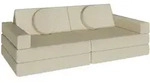 tectake Spielsofa, Beige, Textil, Organisch, 120x45x60 cm, CE, Kinderzimmer &