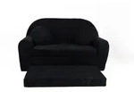 Fortisline Kindersofa, Schwarz, Textil, Uni, Rund, 96x60x48 cm, Oeko-Tex&reg;...