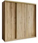 Masseno Schwebet&uuml;renschrank, Eiche Wotan, Gold, Holzwerkstoff, 9 F&auml;cher, 4