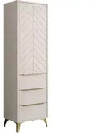 Mirjan24 Kleiderschrank, Beige, Metall, 3 Schubladen, Rechteckig, 54x180x40 cm,