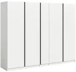 Mid.you Dreht&uuml;renschrank, Wei&szlig;, Holzwerkstoff, 8 F&auml;cher, 4 Schublade(n)