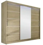 Mirjan24 Kleiderschrank, Sonoma Eiche, Holzwerkstoff, Rechteckig, 250x215x58 cm,