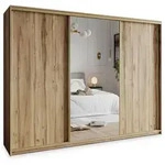 Masseno Schwebet&uuml;renschrank, Eiche Wotan, Holzwerkstoff, 9 F&auml;cher, 4...
