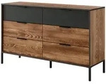 Masseno Sideboard, Braun, Holzwerkstoff, 6 Schubladen, 137x81x40 cm, Wohnzimmer,