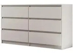 Beautysofa Kommode, Kaschmir, Holzwerkstoff, 6 Schubladen, 140x78x39 cm,...