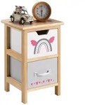 CARO-M&ouml;bel Kommode, Natur, Grau, Holzwerkstoff, getrocknete Naturmaterialien,...