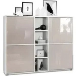 Vladon Highboard, Sand, Holzwerkstoff, 130.5x105.5x35.5 cm, Wohnzimmer,...