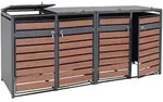 Proregal M&uuml;lltonnenbox, Kirschbaum, Metall, 284x117x98 cm, Aufbewahrung &