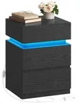 Boxxx Nachtschrank, Schwarz, Holzwerkstoff, 3 Schublade(n) Schubladen, 40x55x35 cm,