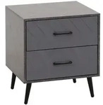 MCW Nachttisch, Grau, Holz, 48x55x40 cm, Schlafzimmer, Nachttische