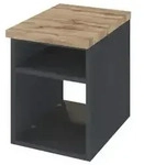 Xora Badezimmerregal, Grau, Holzwerkstoff, 2 F&auml;cher, 30x41x47 cm, Made in Germany,