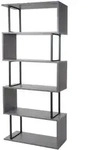 MCW B&uuml;cherregal, Grau, Holzwerkstoff, 80x183x30 cm, Wohnzimmer, Regale,