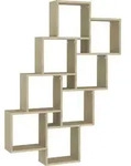 vidaXL Wandregal, Sonoma Eiche, Holz, Strukturbuche, Rechteckig, 90x119x15 cm,