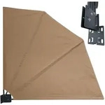 Quick Star Sichtschutzf&auml;cher, Beige, Metall, 2x140 cm, Sonnenschutz & Sichtschutz,
