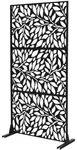 Ml-Design Metall-Sichtschutz, Schwarz, Metall, Rechteckig, 90x183 cm, Sonnen- &