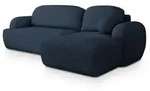 Masseno Ecksofa, Blau, Kunststoff, 3-Sitzer, L-Form, 266x148 cm, Wohnzimmer, Sofas &