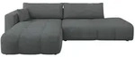 Mirjan24 Ecksofa, Dunkelgrau, Kunststoff, 5-Sitzer, Ottomane links,L-Form,...