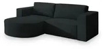 Masseno Ecksofa, Schwarz, Holz, 4-Sitzer, L-Form,L-Form, 263x174 cm, Wohnzimmer,