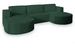 Masseno Wohnlandschaft, Gr&uuml;n, Kunststoff, 5-Sitzer, U-Form, 347x85x174 cm,