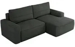 MKS Ecksofa, Dunkelgrau, Textil, 3-Sitzer, L-Form,L-Form, 233x144 cm, Oeko-Tex&reg;,