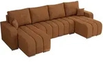 MKS Wohnlandschaft, Orange, Metall, 5-Sitzer, U-Form, 320x86x147 cm, Wohnzimmer,