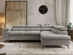 MKS Ecksofa, Hellgrau, Metall, 3-Sitzer, L-Form, 273x208 cm, Oeko-Tex&reg;, Wohnzimmer,