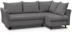 Beautysofa Eckschlafsofa, Dunkelgrau, Textil, L-Form,L-Form, 233x148 cm,...