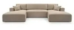 Beautysofa Wohnlandschaft, Cappuccino, Textil, U-Form, 364x84x187 cm,...