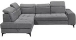 Mid.you Ecksofa, Anthrazit, Kunststoff, 3-Sitzer, Ottomane links, L-Form,...