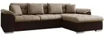 Mirjan24 Ecksofa, Braun, Textil, 5-Sitzer, Ottomane rechts,Rechteckig, 280x160...