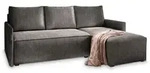 Masseno Ecksofa, Graphit, Kunststoff, 3-Sitzer, L-Form,L-Form, 206x143 cm,