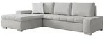 Mirjan24 Ecksofa, Silber, Textil, 5-Sitzer, L-Form,Rechteckig, 265x185 cm,