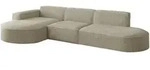 Fun M&ouml;bel Ecksofa, Champagner, Textil, L-Form, 296x165 cm, Wohnzimmer, Sofas &