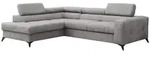 Fun M&ouml;bel Ecksofa, Grau, Textil, Ottomane links, 271x202 cm, Wohnzimmer, Sofas &