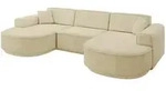 Altdecor Wohnlandschaft, Beige, Kunststoff, 4-Sitzer, 303x83x171 cm, Wohnzimmer,