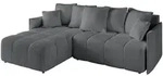 Altdecor Ecksofa, Dunkelgrau, Kunststoff, 4-Sitzer, L-Form, 251x189 cm,...