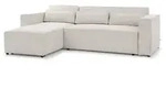 Fun M&ouml;bel Ecksofa, Creme, Textil, Ottomane rechts, 260x173 cm, Wohnzimmer, Sofas &