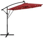 Ml-Design Ampelschirm, Rot, Metall, Quadratisch, 300x300 cm, Sonnen- & Sichtschutz,