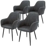 Ml-Design Esszimmerstuhl, Anthrazit, Textil, 4-Sitzer, 60x84x58 cm, Esszimmer,