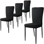 Ml-Design Esszimmerstuhl, Schwarz, Metall, 4-Sitzer, 42x97x42 cm, Esszimmer, St&uuml;hle,