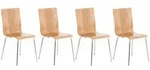 CLP Besucherstuhl, Eiche, Metall, 43x87x47 cm, Arbeitszimmer, Besucherst&uuml;hle
