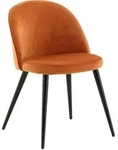 Livetastic Stuhl-Set, Orange, Schwarz, Metall, Textil, rund, 57x76.5x50 cm,